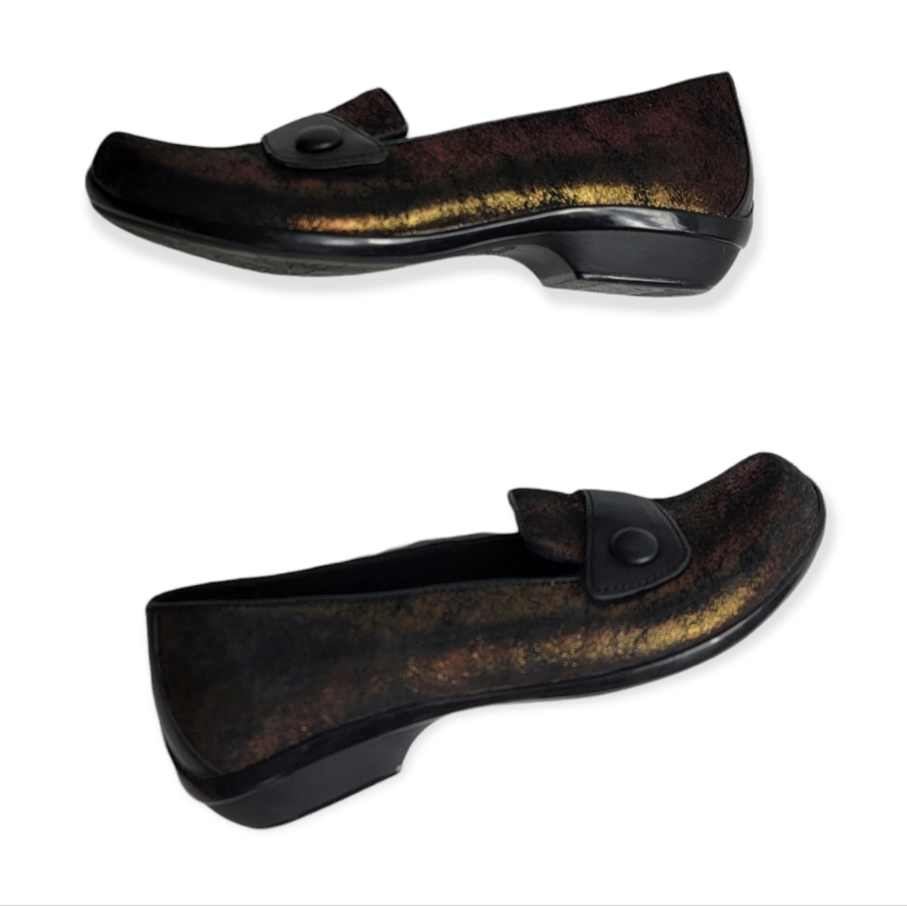 Dansko Olena Metallic Bronze Slip On Shoes - Picture 6 of 10